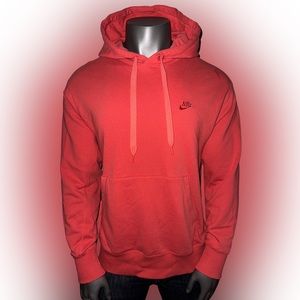 NWT! Nike Sportswear Classic Fleece Pullover Men’s Large Red Hoodie DA0023-605